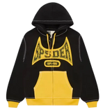 Sp5der T&F Zip Hoodie Black&Yellow