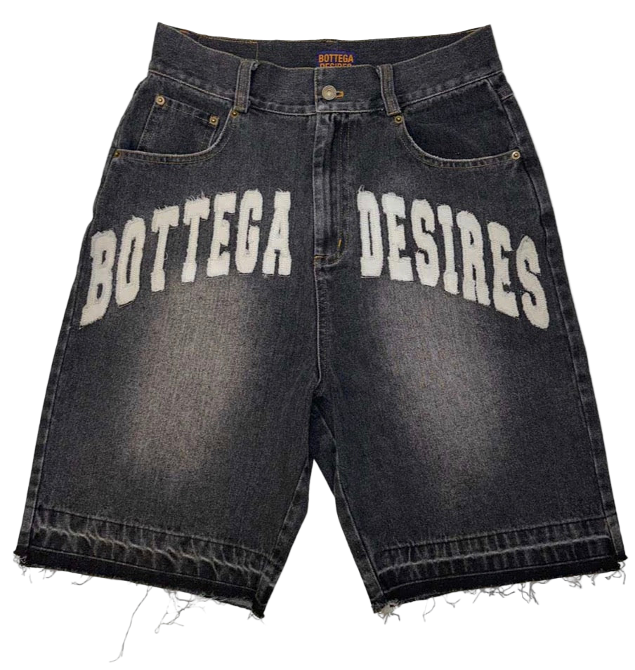 BOTTEGA DESIRES DENIM SHORTS BLACK