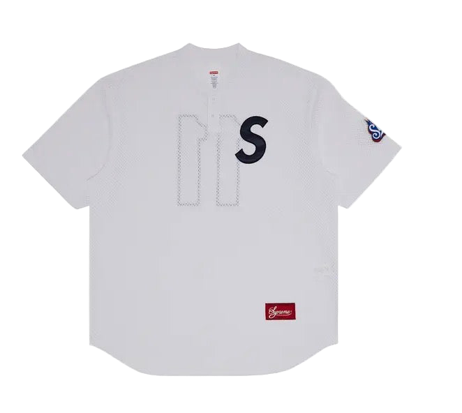 Supreme S Logo Baseball Henley (SS25) White