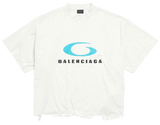Balenciaga  Loop Sports Icon Cropped T-Shirt White
