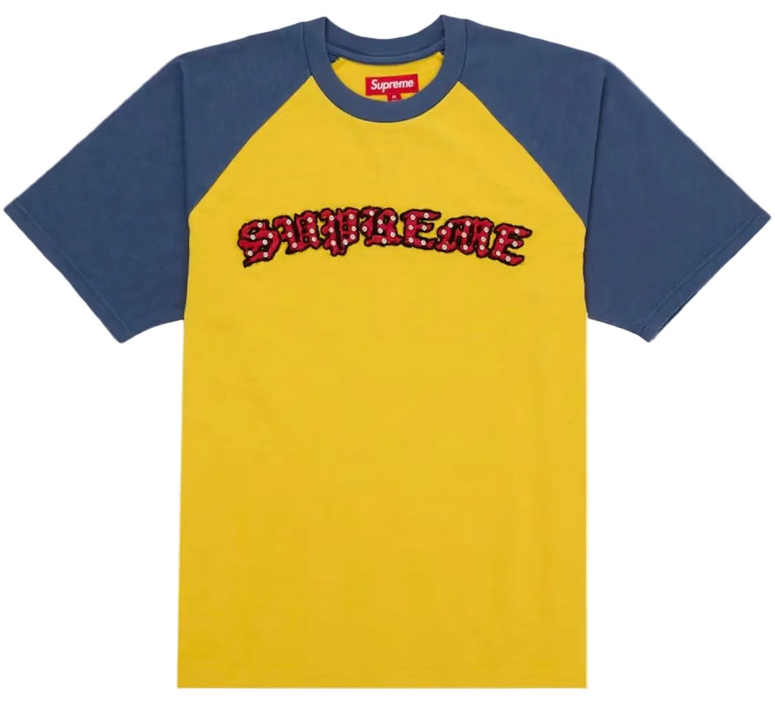 Supreme Rhinestone Raglan S/S Top
Gold