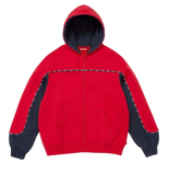 Supreme Piping Zip Up Hooded
Sweatshirt 'Red’