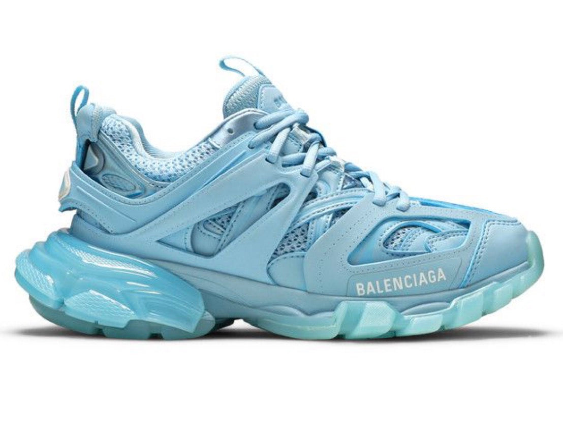 Women’s Balenciaga Track Runner Clear Sole Light Blue