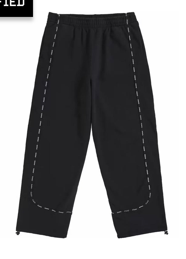 Supreme Piping Zip Up Hooded
Sweatpants 'Black'