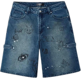 Happy Memories Don't Die HMDD Graffiti Jean Shorts