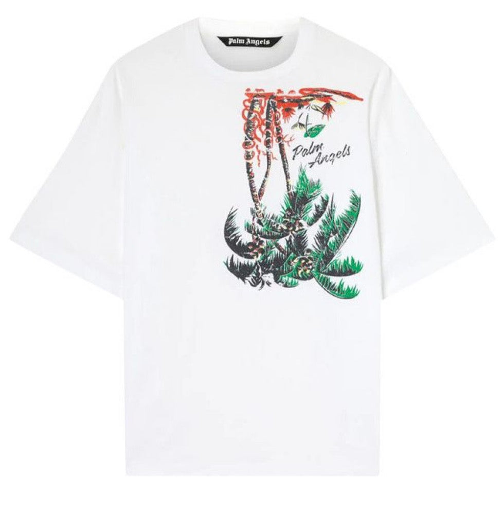 Palm Angels Upside Down Palm T-
Shirt 'White/Green'