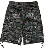 Bottega Desires Camo Cargo Shorts