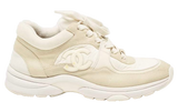 Chanel Low Top Trainers Cream White USED