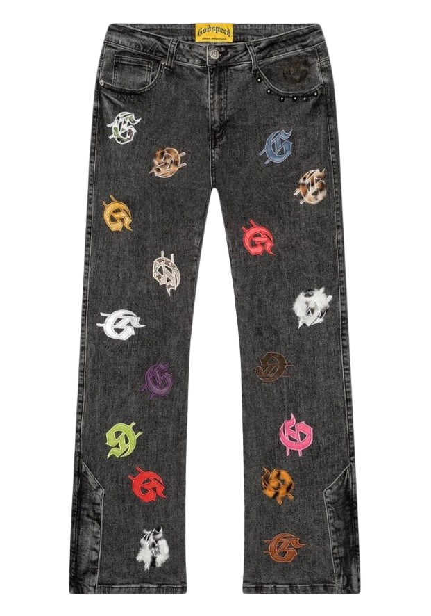 Godspeed Baggy Jeans Infinity Multi Mens Grey INFINITY MULTI-BAGGY JEANS
