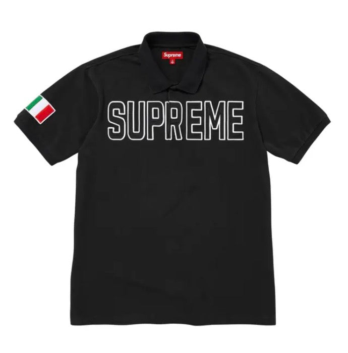 Supreme Twill Appliqué Polo 'Black'