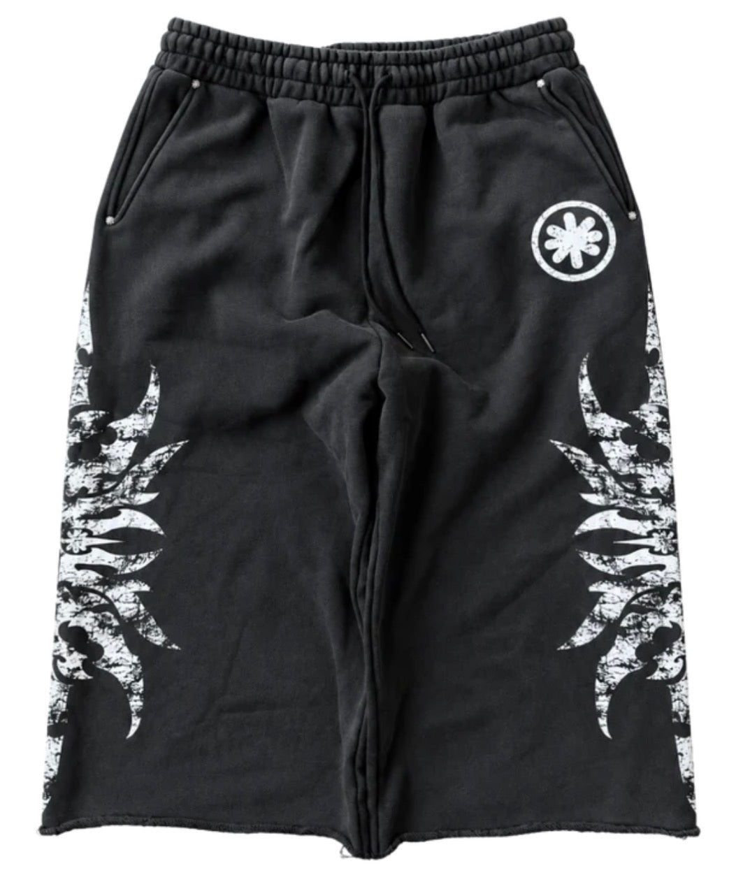 LOSTSHDWS Vintage Grunge 3/4 Shorts Black