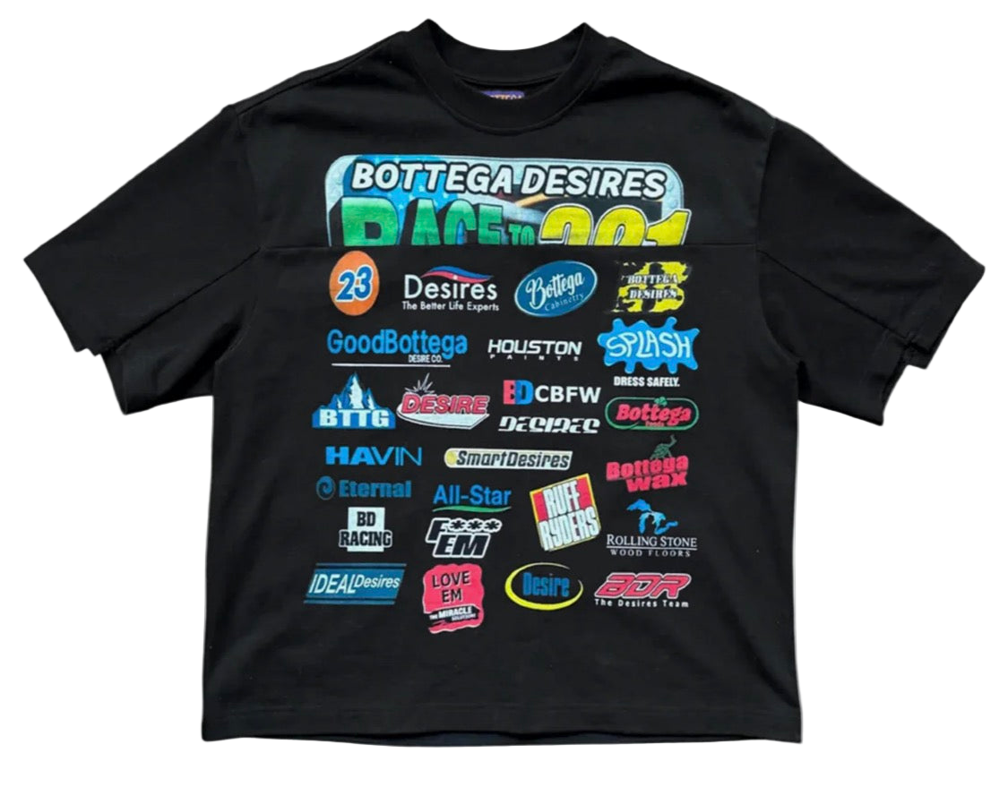 BOTTEGA DESIRES RACE TEE BLACK