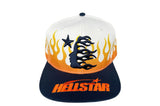 Hellstar Flame Vintage Snapback Hat Orange