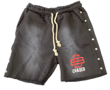 Chaser Button Down Cotton Shorts ‘Black’