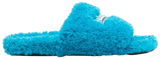 Balenciaga Furry Slides Sky Blue USED