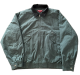 Supreme Leather Collar Utility Jacket Sage Green FW23