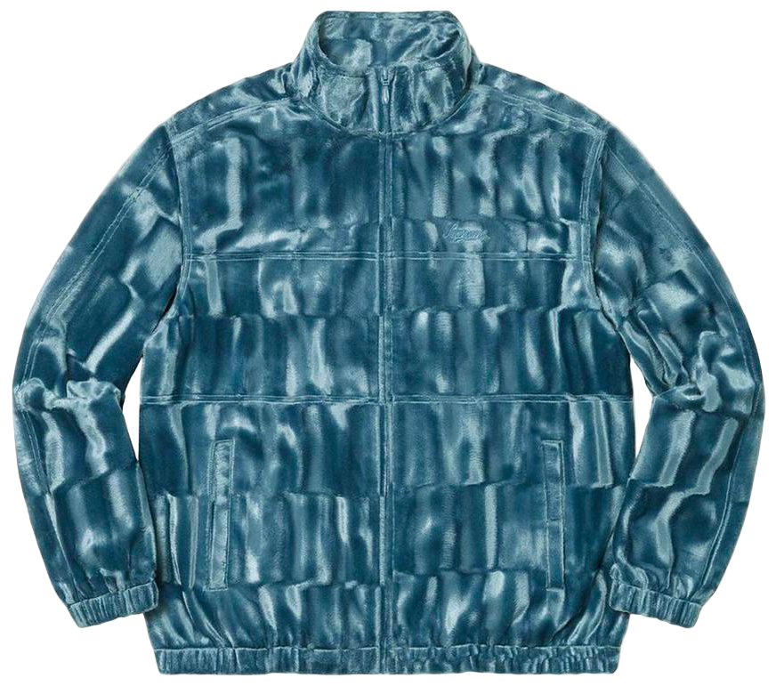 Supreme Velour Track Jacket Slate
