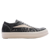 RICK OWENS DRKSHDW VINTAGE SNEAKS - BLACK WASHED FOIL/MILK