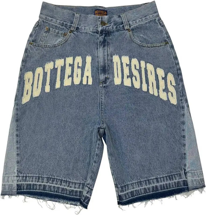 Bottega Desires Denim Jeans Shorts Jorts Blue