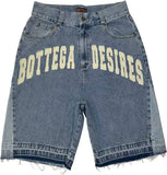 Bottega Desires Denim Jeans Shorts Jorts Blue