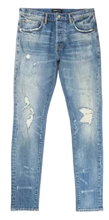 Purple Brand Thrashed Mid Indigo Jeans p001