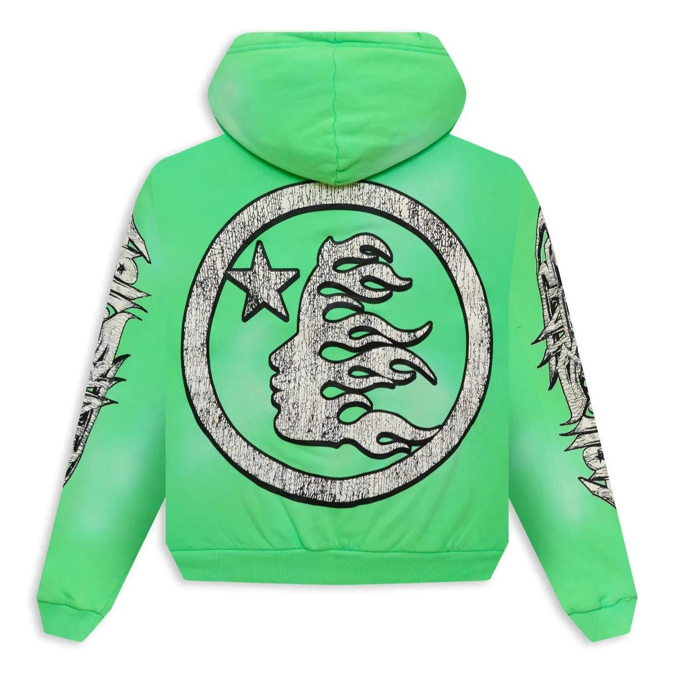 Hellstar Graffiti Zip Up Green