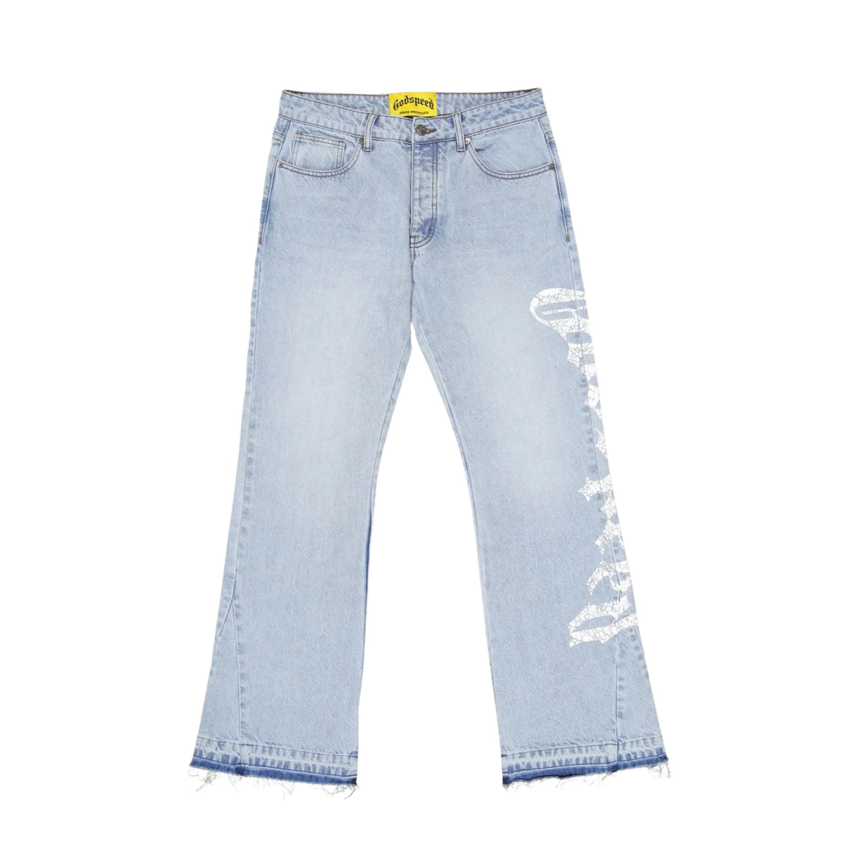 Godspeed OG Logo Flared Jeans Blue