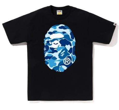BAPE ABC Camo Big Ape Head Tee Black Blue