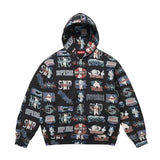 Supreme Flash Zip Up Hooded Sweatshirt Black