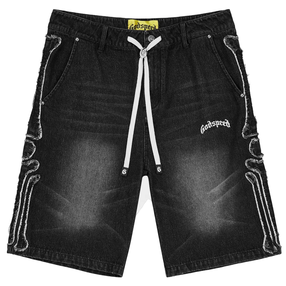 Godspeed Fémur Frayed Denim Shorts (Black)