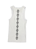 HMDD Flame Cross Tank Top White