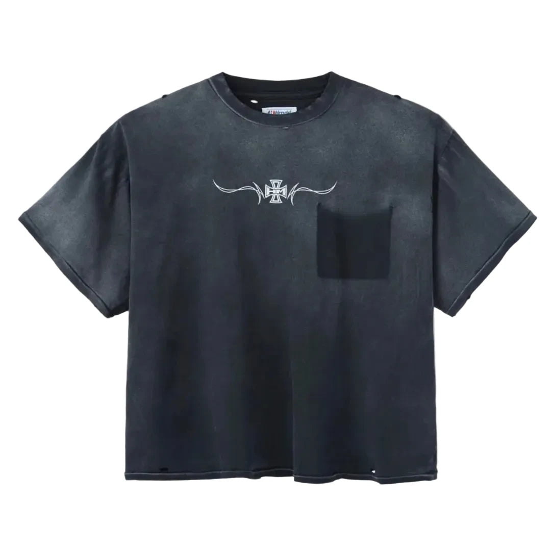 HMDD Ghost Vintage Pocket Tee Shirt Black