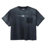 HMDD Ghost Vintage Pocket Tee Shirt Black