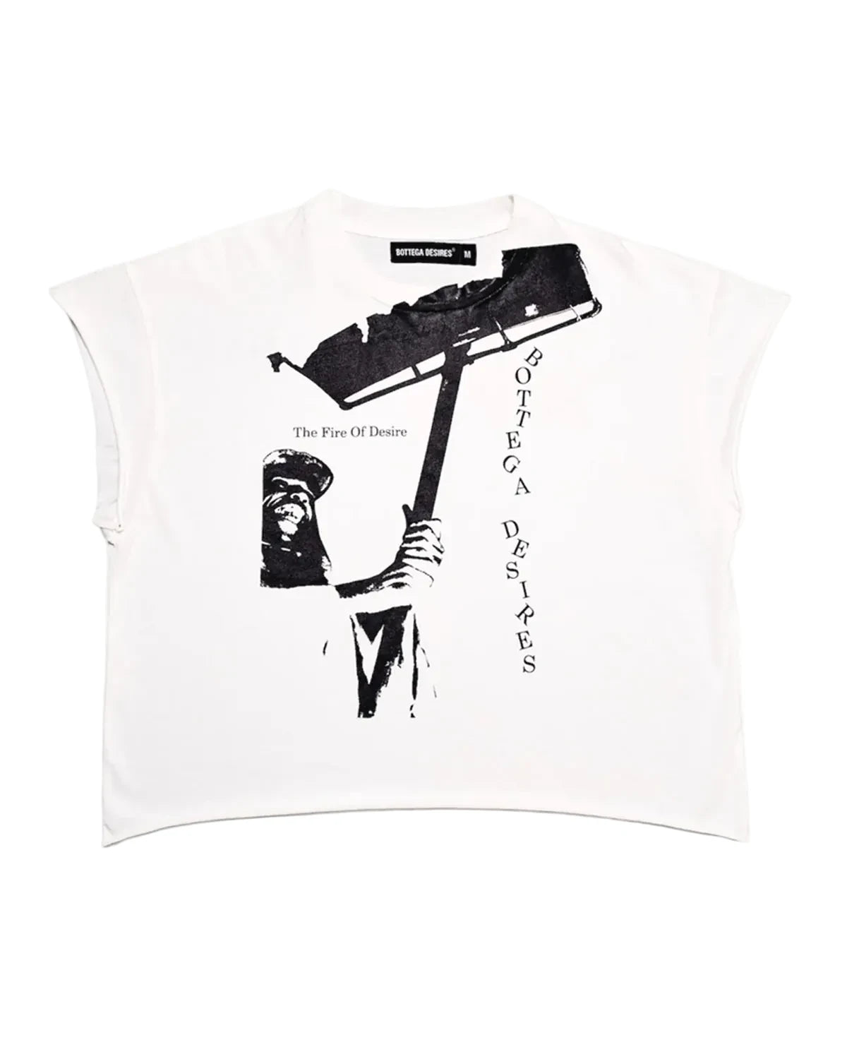 Bottega Desires Fire Of Desire Cut Off Tee Shirt White
