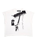 Bottega Desires Fire Of Desire Cut Off Tee Shirt White