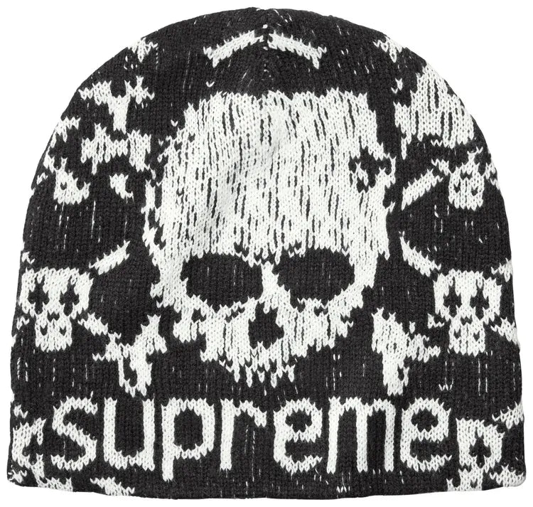 Supreme x Vanson Leathers Skull Beanie Black
