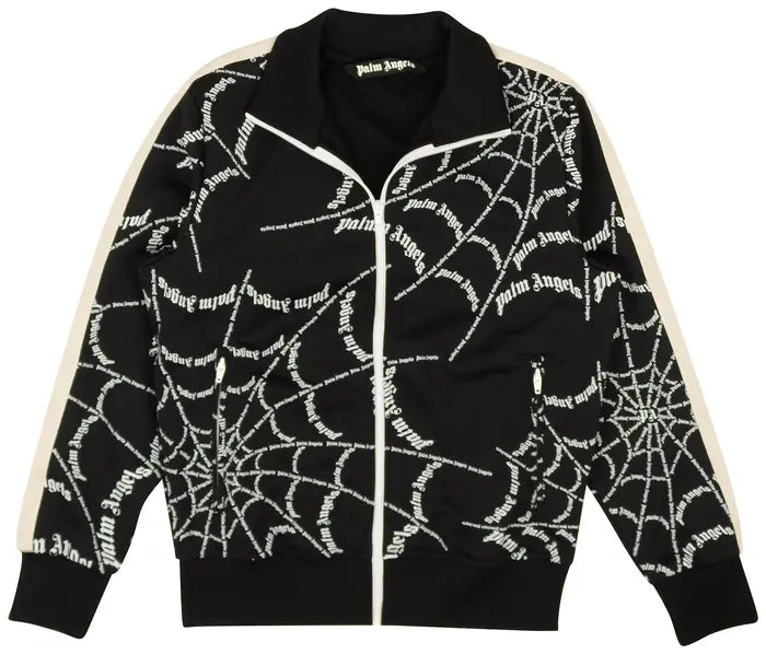 Palm Angels Spider Web Classic Track Jacket 'Black/White'