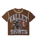 Vale Valley Sports Stealth Brown football bling Tee Shirt