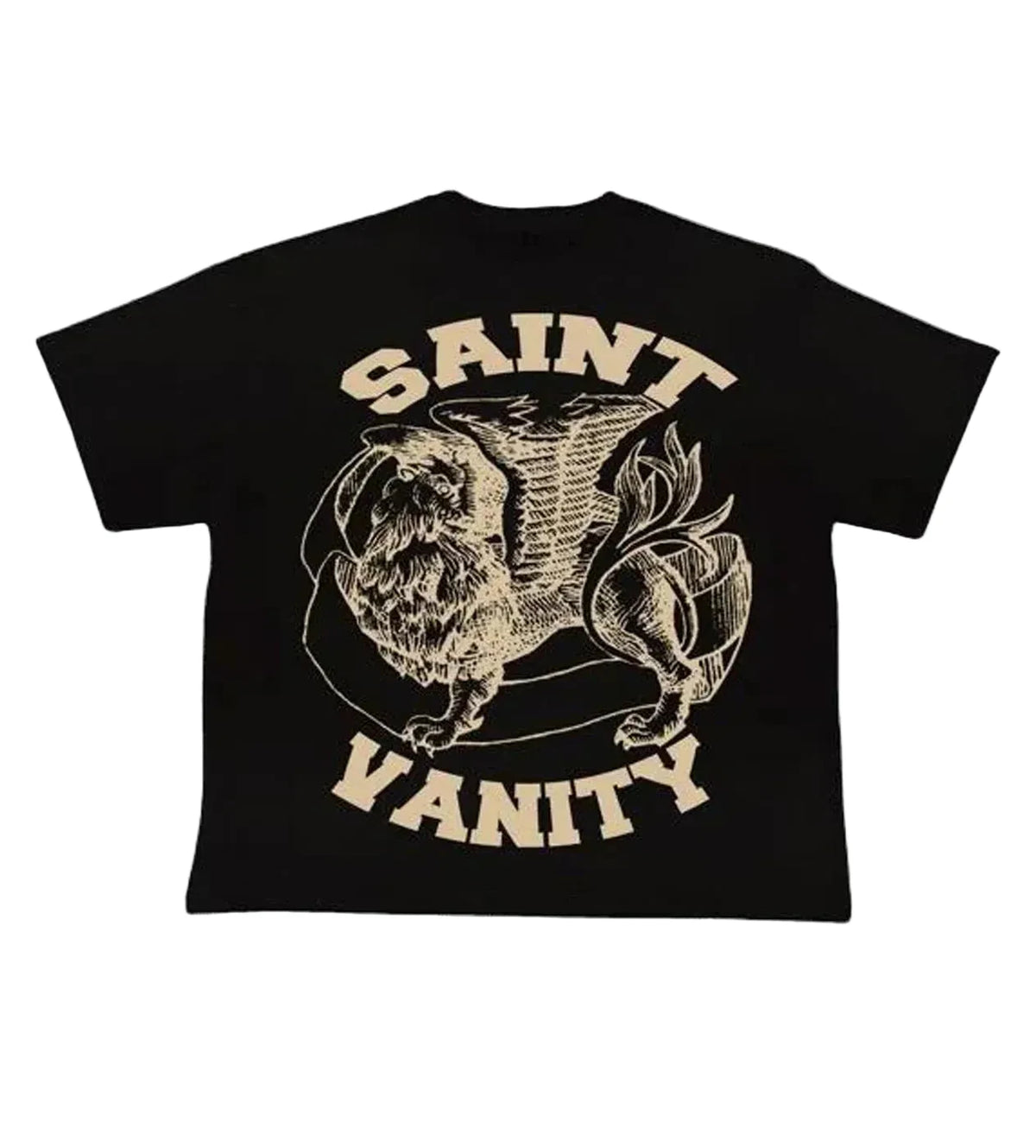 Saint Vanity Black And Cream Griffin Tee