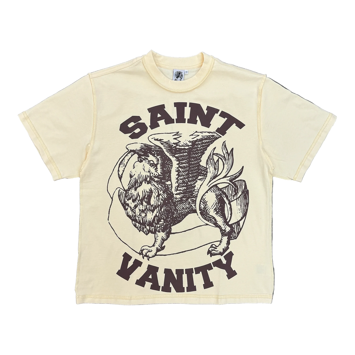 Saint Vanity Cream And Brown Griffin Tee