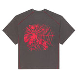 Sp5der Contrast Stitch Slub Tee