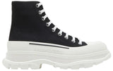 Alexander McQueen Tread Slick Boots Black White USED