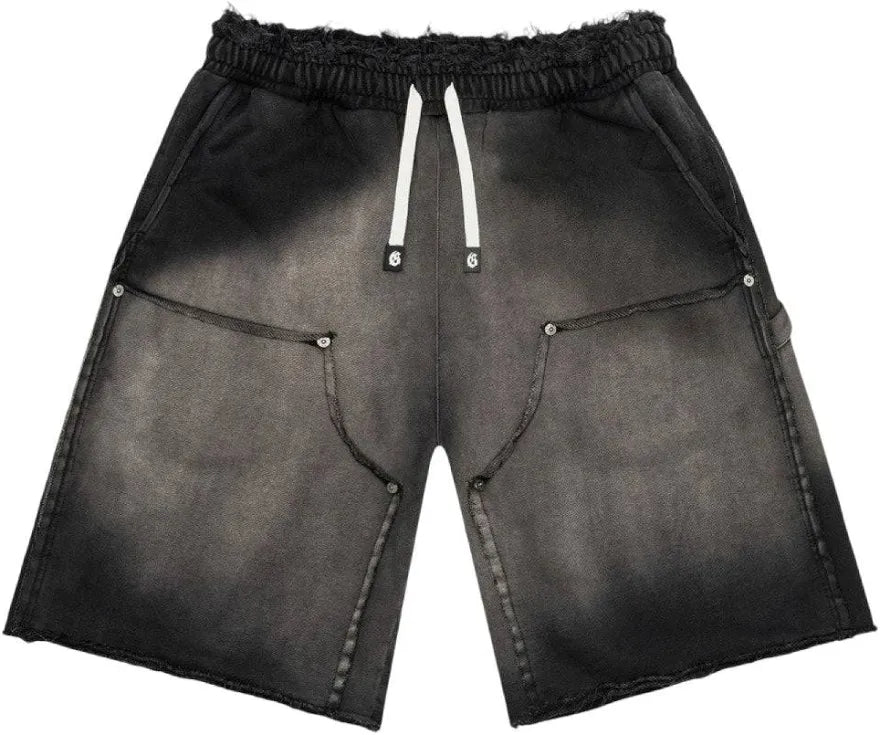 Godspeed Carpenter Distressed Shorts Black Sun Fade