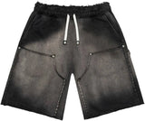 Godspeed Carpenter Distressed Shorts Black Sun Fade