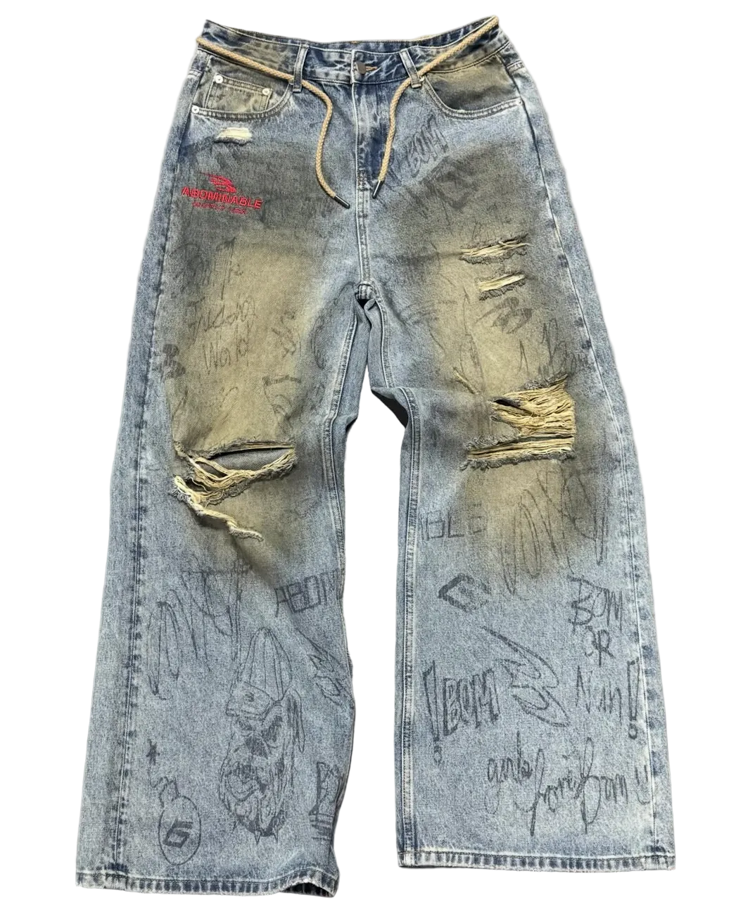 Abominable Supply USA Distressed Jeans