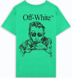 OFF-WHITE Public Television T-shirt Green/Black