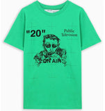 OFF-WHITE Public Television T-shirt Green/Black