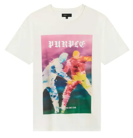 PURPLE BRAND Textured Inside Out T-Shirt 'White'