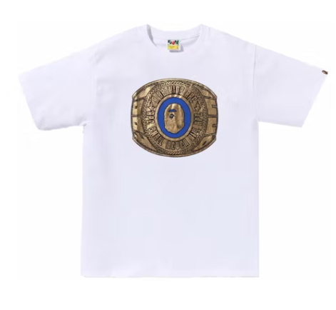 BAPE Foil Bape College Ring Tee White