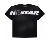 Hellstar Cartoon Logo Glitter Logo T-shirt Black